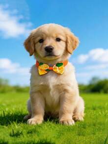 8/14pcs Summer Fruit Pattern Bow Tie, Adjustable Bowties Decoration For Small/Medium Cats & Dogs, Suitable For Party, Birthday, Pet Grooming, Mixed Styles - Multicolor - View 8