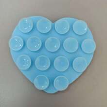 1 pieza [Aumento de precio bajo] Pegatina multifuncional de silicona con ventosa adhesiva doble cara en forma de corazón, soporte autoadhesivo para teléfono móvil con 15 ventosas - Multicolor - Ver 13