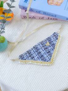 1pc Pet Bandana Collar, Small Dog Puppy Teddy Pomeranian Accessories, Spring/Summer Scarf - Blue - Multicolor - View 4