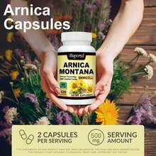 BUPORAI Arnica  Capsules - Support Joint Health, Reduces Pain, Improves Mood, Boosts Immunity, Suitable For Bruises And Swelling - 120pcs - 120 Capsules - View 8