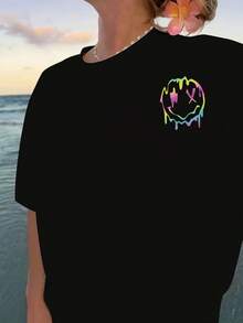 Plus Size T-Shirts - Black - View 2