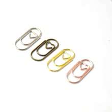 4pcs Heart-Shaped Paper Clips, Colorful Metal Long Tail Clips, Cute Clips Suitable For Office, School, Planner, Notes, File Organization And Various Stationery, Multicolor Heart-Shaped Paper Clips, High-Quality Stationery For School And Office - 4 Multi-color Paperclips - View 5