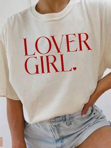 Camia de manga corta casual con estampado de letras para mujer, verano Adecuado como regalo. playera de mujer. blusas>elegantes. boho chic,Top de mujer suave, transpirable y cómodo, ideal para primavera, verano y otoño, perfecto para vacaciones, viajes y uso diario. Adecuado como regalo. playera de mujer. blusas>elegantes. boho chic,Top de mujer suave, transpirable y cómodo, ideal para primavera, verano y otoño, perfecto para vacaciones, viajes y uso diario. - Blanco 2 - Ver 3