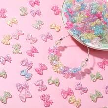 150pcs Colorful Bow Beads 18x 14 Mm 3D Cute Acrylic Beadable Bowknot Aesthetic Charms Bulk Supplies For Pens Keychain Bracelet Necklace Earring Jewelry Making DIY Crafts (6 Light Colors) - 6 màu ánh sáng hỗn hợp - 150 chiếc - Xem 7