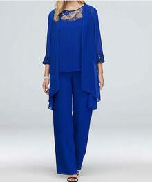 Women Two-Piece Outfits - Blue - View 4