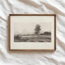 1 Stück Vintage Baum Skizze Wandkunst Bild Rustikale Natur Zeichnung Drucke Leinwandbilder Antike Landschaft Poster Stimmungsvolle Dekoration für Wohnzimmer, Schlafzimmer oder Bauernhaus Raumdekoration Geschenk für sie Ungerahmt oder Gerahmt - Verschiedenfarbig - Übersicht 4