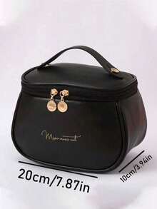 1 sac de maquillage de voyage en cuir PU, sac de rangement cosmétique multifonctionnel avec plusieurs compartiments, sac fourre-tout de voyage pratique, organisateur de pinceaux de maquillage, sac de rangement imperméable pour cosmétiques, stylos, pinceaux à fard à paupières, serviettes hygiéniques, rouges à lèvres, eyeliners, brillants à lèvres, produits de soins de la peau, accessoires numériques, convient comme cadeau de Noël ou de la Saint-Valentin pour la mère, l'ami, l'enseignant - Multicolore - Voir 9