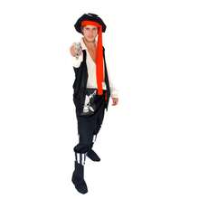 成人男士海盜角色扮演服裝，傑克船長風格，萬聖節派對服裝套裝 - 彩色 - 查看 5