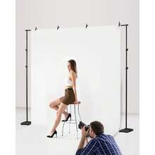 Backdrop Stand, 8.5 X 10 Ft Adjustable Photo Backdrop Stand Kit, Portable Background Backdrop Stand With 7 Crossbars, Heavy Duty Projector Screen Stand, For Wedding, Photo Video Studio & Party - 8.5 X 10 Ft - View 2