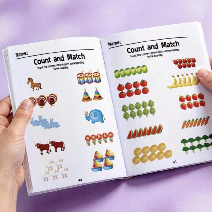 Trace Digit Handwriting Practice Workbook, Early Math Counting & Addition Activity Book, Educational Number Tracing Learning Worksheets - Math Exercise Book - View 1