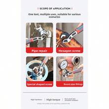 Cờ lê điều chỉnh 8 inch, thiết kế tự khóa, độ cứng cao, bền bỉ, dùng để sửa chữa. - B - Xem 4