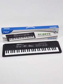 Teclado electrónico de 61 teclas con micrófono, instrumento de teclado multifuncional de nivel inicial, alimentación dual, uso con enchufe y batería, instrumento musical portátil para actuaciones en el hogar, práctica musical y uso diario - Varias opciones disponibles (embalaje mejorado) - Ver 10