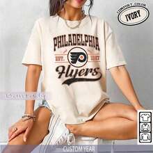 Camiseta Vintage de Hockey de los Philadelphia Flyers, Camiseta Retro de Hockey sobre Hielo de Philadelphia, Camiseta para Fanáticos de los Flyers. - Negro - Ver 6