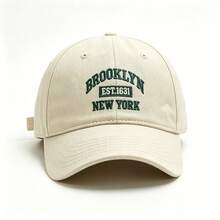 BONNY BOOM 2件裝中性戶外休閒時尚 CALIFORNIA 刺繡可調節棒球帽，百搭卡車帽，適合女性、男性、假期，送給家人與朋友的完美禮物 - 米色+綠色 - 查看 4
