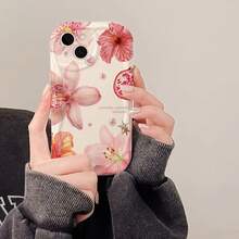 Pink Orchid Design Phone Case, Compatible With 16 Pro/15/14/13/12/11 - White - View 4
