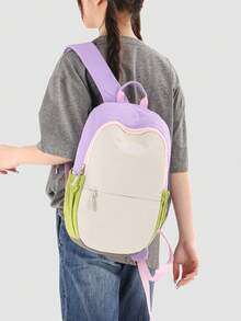 [Lightweight Contrast Color Backpack] Suitable For Urban Commuting, Weekend Getaways, Short-Distance Travel, Hiking, Trekking, Cycling Exploration... It Is Both A Vibrant Accent For Your Workplace And A Professional Companion When Exploring Nature. - Multicolor - View 5