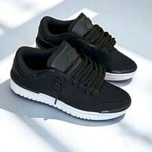 Promotion: Twist SB Low Plus Air Skate Street Gym Training Premium Tennis Shoes - 24-Hour Shipping - Black/White Nubuck - 黑色 - 查看 2