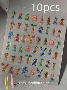 1 Sheet Japanese And Korean Style Cartoon Cute Forest Bell Family Nail Stickers DIY Stationery Diary Planner Stickers Scrapbook Notebook Decorative Stickers Gift - Multicolor - View 11