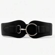 New Minimalist Personalized Elastic Wide Waist Belt Suitable For Suit Jacket Waist Training Thick Waist Belt - Black - View 13