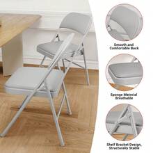Folding Chairs - GREY 2PCS - View 8