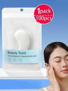 Gói 1/2 (100/200 miếng) Mặt nạ mắt siêu mỏng dùng một lần, miếng bông trang điểm dạng ướt - Nhiều màu - Xem 11