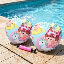 Happy wind Swim Children's Double Arm Ring Set (2pcs), PVC Double Chamber Inflatable Swimming Armbands, Water Wing Pool Arm Rings, Toddler Beginner Boys & Girls Swimming Training Aid Equipment - Multicolor - View 15