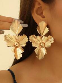 Pendientes elegantes y minimalistas con diseño de hoja, pendientes retro de hoja de árbol para mujeres - pendientes - Ver 18