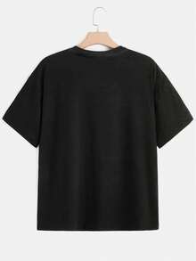 Camiseta Cómoda para Mujer Edición Limitada con Diseño de Chocolate Goteando, Algodón Ligero - Negro - Ver 5