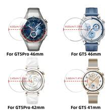华为 Watch GT6/GT 5 专用钢化玻璃屏幕保护膜（4 片装），9H 硬度，高清透明，防刮花，防指纹，无气泡 - 4pcs,透明色,強化膜 - 查看 6