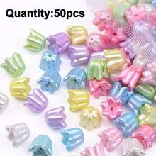 20-200pcs ABS Faux Pearl Mixed Color Pearl, Plum Blossom, Pumpkin, Pentagram, Heart Shaped Beads For DIY Handmade Bracelet Accessories - Pearlescent Beads - View 26