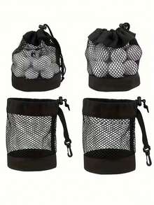 1pc Outdoor Golf Ball Storage Bag, Drawstring Net Bag, Tennis/Golf Ball Pouch - Multicolor - View 1