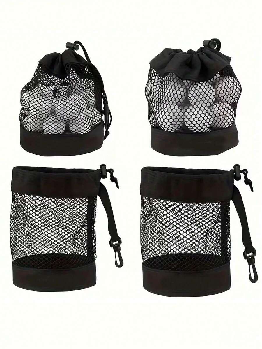 1pc Outdoor Golf Ball Storage Bag, Drawstring Net Bag, Tennis/Golf Ball Pouch - Multicolor - View 1
