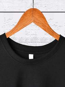 Camiseta manga corta cuello redondo 100% algodón, estampado trendy, tejido ligero y ventilado, estilo moda casual, apta para vida diaria, salidas informales y citas en primavera, verano y otoño - Blanco - Ver 7