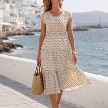 Women's Casual Ditsy Floral Vacation Dress - Verde - Ver 8