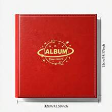 6-Inch Leather Photo Album, 600 Pockets, Large Capacity, Rectangular Design, Suitable For Wedding, Family And Travel Memories - 1PC - View 4