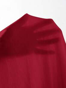 Vestido elegante de línea A ajustado con pliegues para mujeres - Burdeos - Ver 7