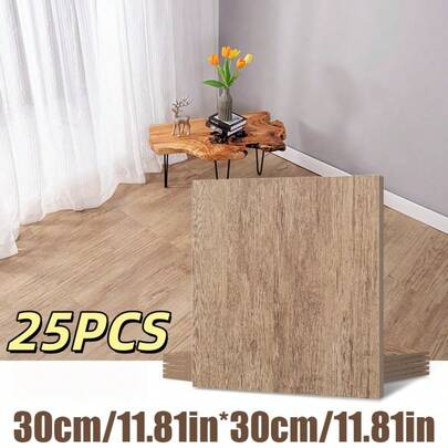 25 miếng gạch lát sàn PVC tự dính, chống trơn trượt và chống mài mòn, giấy dán tường có thể tháo rời, trang trí nội thất, giả gạch men và đá cẩm thạch, 30cm x 30cm, chống thấm nước và chống ẩm, miếng dán PVC tự dính sáng tạo để trang trí lại sàn nhà, phòng khách, phòng tắm, mặt bàn, dễ dán.