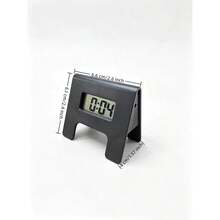 Compact Foldable Digital Clock, Black Minimalist Design, High-Definition Display, Lightweight Portable, Suitable For Desk, Car, Locker And Multiple Scenarios - 彩色 - 查看 8
