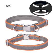 Vòng cổ cho chó bằng neoprene phản quang, có đệm, điều chỉnh được với khóa cài nhanh và vòng chữ D kép, thoáng khí, chống rối, phù hợp cho chó nhỏ đến chó lớn. - Nhiều màu - Xem 23