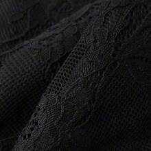 Women's Casual Sexy Backless Lace Cinched Waist Dress Women Dress Vintage Strapless Dress Black Winter Lace Dress Black Dress Elegant Dress - Negro - Ver 7