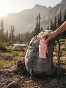 1pc 600ml Folding Sports Women Men Portable Silicone Cup Reusable Drinking Outdoor Fitness Gym Travel Camping Hiking Trekking Office School Supplies - 綠色 - 查看 12