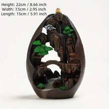 Lư hương trầm chảy ngược cỡ lớn, sang trọng, thích hợp cho nhà ở, văn phòng, phòng khách, lư hương trầm chảy ngược vùng núi cao, lư hương trầm hương gỗ đàn hương, vật trang trí bể cá đa chức năng sáng tạo trong nhà. - 1PC - Xem 12