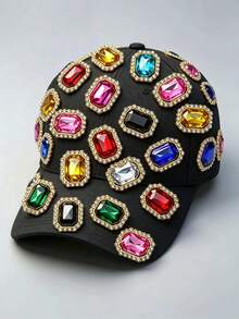 50pcs/Pack, Rhinestone Decor, Sew-On Rhinestone Buttons, Flat Back, DIY Gems, Handmade Jewelry Making, Clothing, Shoes, Decoration, Accessories - Square Rhinestones - View 3