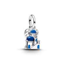 1pc Whistle & Castle Silver Plated Charm Bracelet/Necklace DIY Gift - Multicolor B - View 13