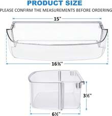 W10710203 Refrigerator Door Bin Shelf Parts  Refrigerator Right Side Bin Replaces WPW10710203 W10451871 3436767 - 1 Pack - View 3