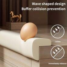 Impact Corner Protector For Tables And Walls-Durable Rubber Material, Easy To Install, Prevents Scratches, Keeps Furniture In Place, Anti-Scratch Protective Cover, Furniture Protection, 78.74 Inch Soft Guard, Household Corner Tea Table Hemming - A - View 3