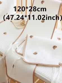 1件装 240厘米/120厘米/65厘米 婴儿透气床围,卡通刺绣图案,婴儿床垫,婴儿床围,全覆盖柔软加厚床栏保护,保护宝宝头部和四肢,适用于标准尺寸婴儿床,婴儿房装饰 - 彩色 - 查看 14