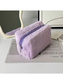 Plush Makeup Bag, Convenient For Going Out, Large Capacity, Cute, High-End Feeling, Toiletry Storage Bag, Small Three-Dimensional Non Collapsing - Multicolor - View 8