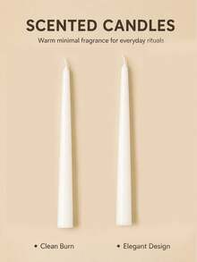 Juegos de velas aromáticas en forma de pilar romano con forma de cono, sin humo negro, con fragancia, que pueden arder durante 4 horas. Las propias velas tienen fragancia. Velas decorativas para el hogar que, combinadas con portavelas, crean una decoración muy atmosférica. Adecuadas para la decoración del hogar, reuniones, decoración de mesas, regalos festivos, cenas, banquetes/fiestas, relajación/meditación, iluminación ambiental. - vela larga blanca - Ver 17
