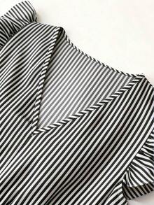 YHHRafferiza Vestido de vacaciones con cuello en V, manga corta y estampado floral romántico para mujerYHH - Negro - Ver 6